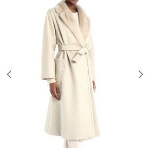 NEW Max Mara Cut the label shop Intrend - 100% Cashmere Mink Collar Coat IT34